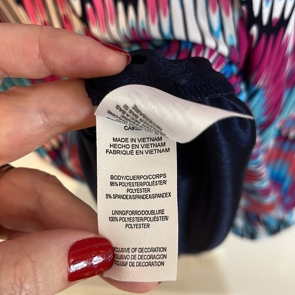 Laundry by Shelli Segal mosaic colorful tunic dress size large - Picture 9 of 10